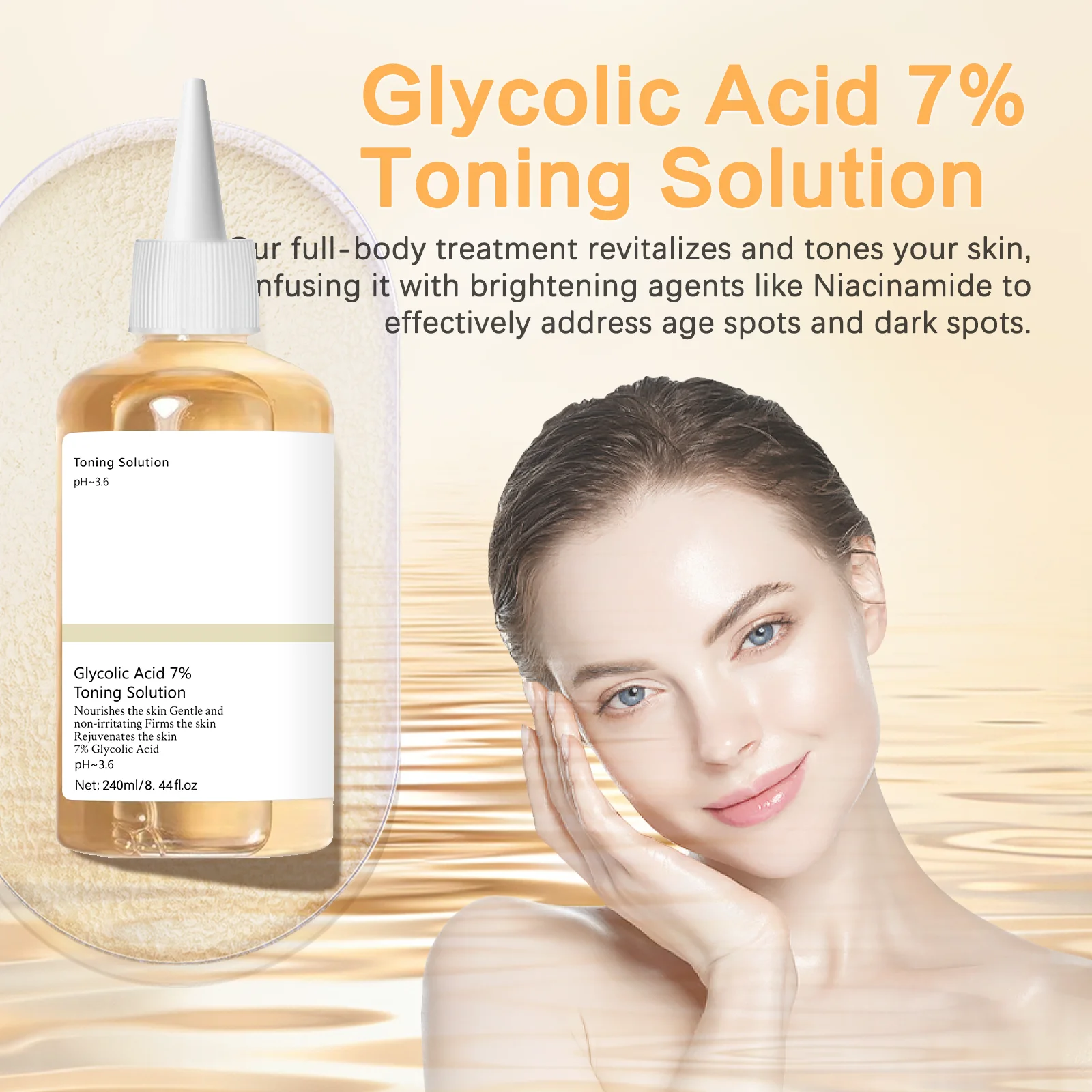 Lactic Acid Toner - 7% Glycolic Acid Toning Solution 240ml