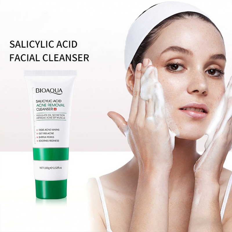 Skincare Bioaqua - BIOAQUA Salicylic Acid Facial Cleanser Moisturizing