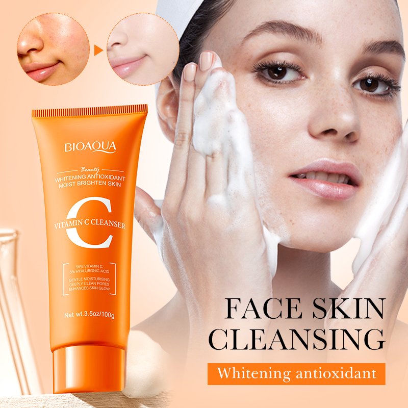 Skincare Bioaqua - BIOAQUA Vitamin C Facial Cleanser Moisturizing