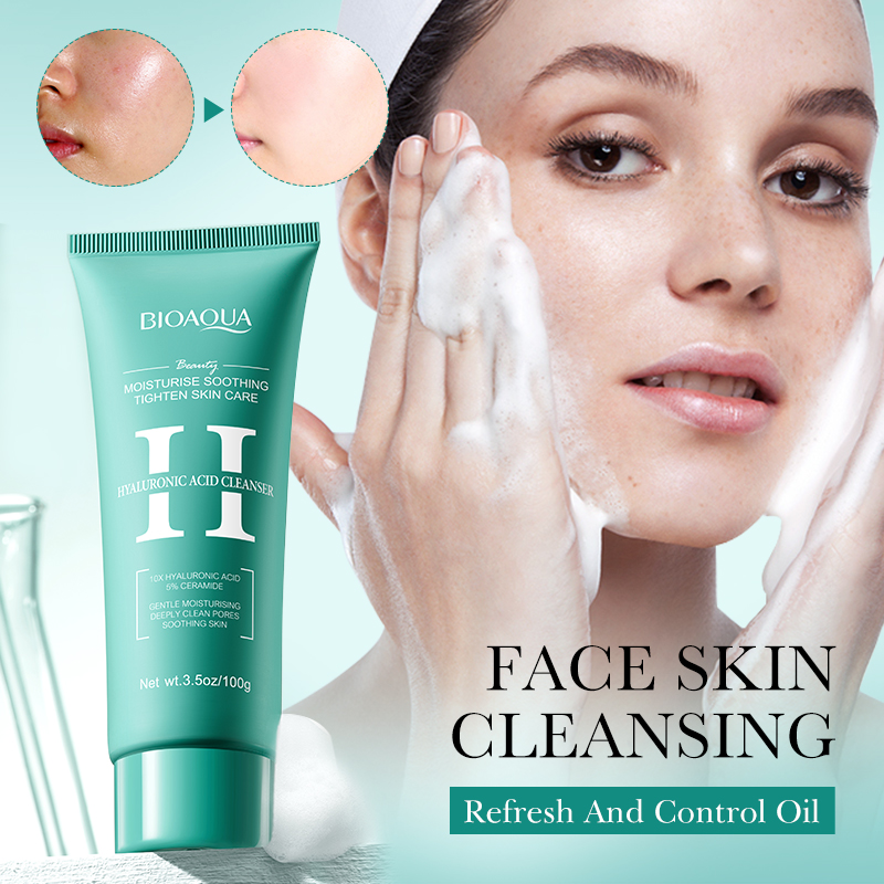 Skincare Bioaqua - BIOAQUA Hyaluronic Acid Facial Cleanser Moisturizing