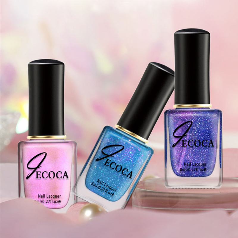 Laser Glitter Nail Polish Rain - Cucumber Cooling Gel ulasan dan harga