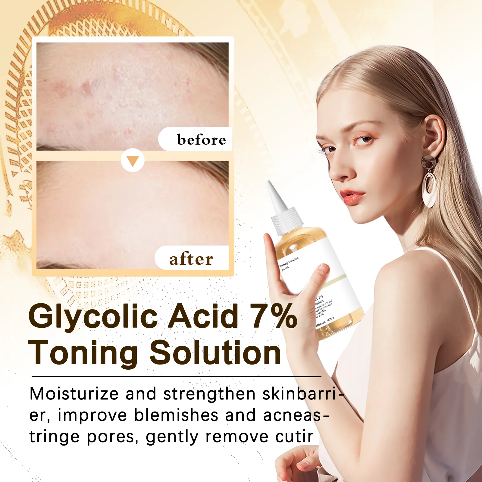 7% Glycolic Acid Toning Soluti - Lactic Acid Toner ulasan dan harga