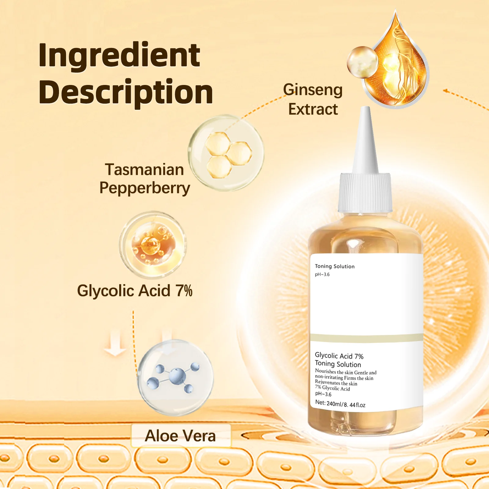 7% Glycolic Acid Toning Soluti - Lactic Acid Toner ulasan dan harga