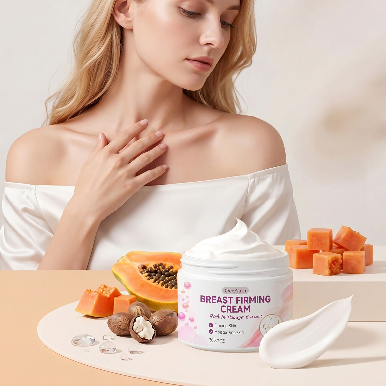 Papaya Extract Chest Care Crea - Skincare Routine ulasan dan harga