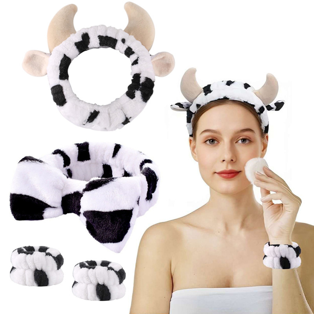 4pcs 3D Cow Headband Super Cut - Skincare Routine ulasan dan harga