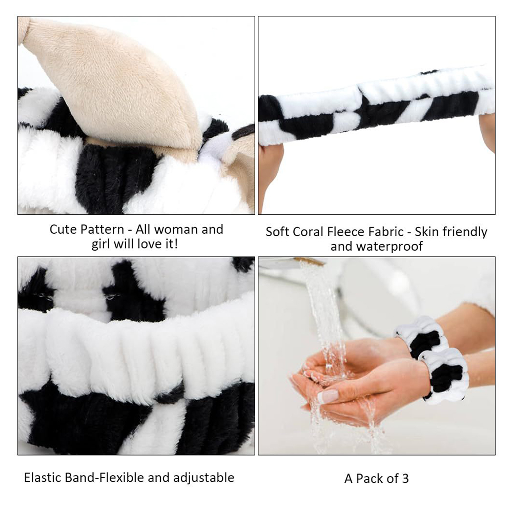 4pcs 3D Cow Headband Super Cut - Skincare Routine ulasan dan harga