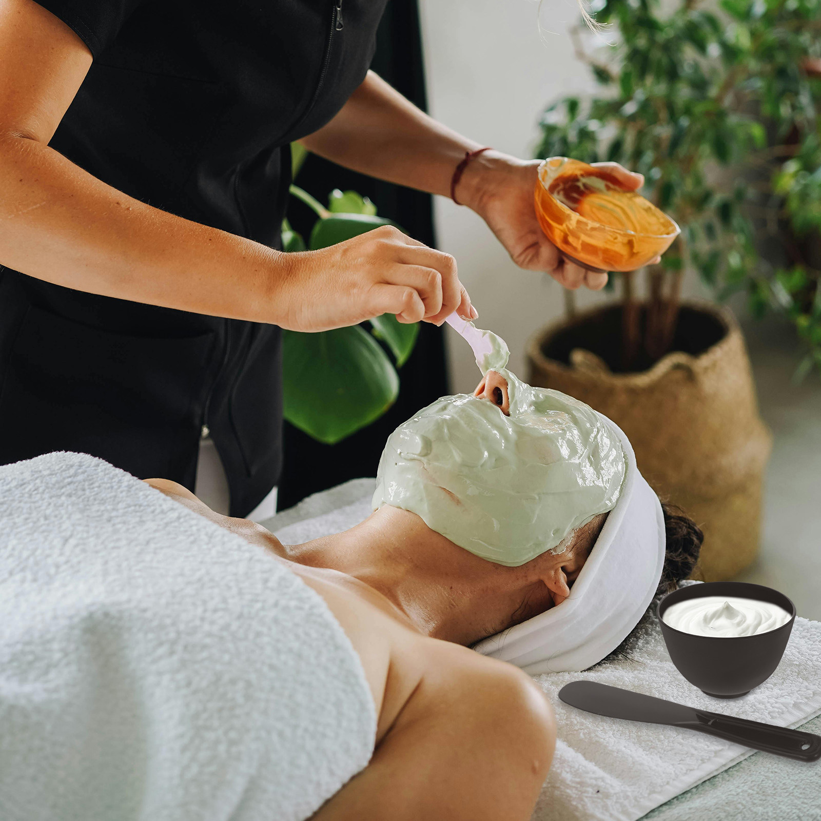 1Set Facial Mask Bowl and Stic - Skincare Routine ulasan dan harga